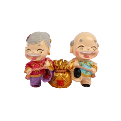 Picture of Laughing Lucky Couple – Fortune Blessing Showpiece