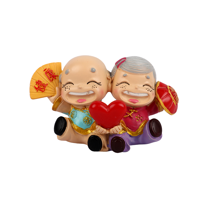 Picture of Laughing Lucky Couple – Fortune Blessing Showpiece