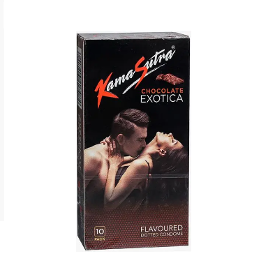 Picture of KamaSutra Chocolate Exotica Flavoured Dotted Condom - 10s Pack