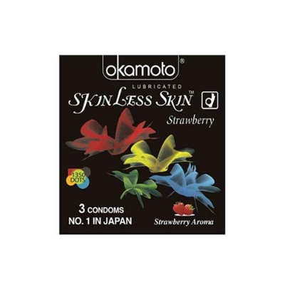 Picture of Okamoto Skin Less Skin Strawberry Condom - 3pcs Pack