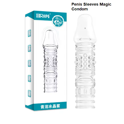 Picture of Magic Crystal Clear Dragon Condom For Men - Penis Cover Extender Enlargement Silicone Condom Reuseble