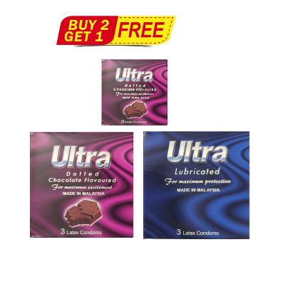 Picture of Ultra Dotted Lubricated Condom (Malaysia) - 3Pcs Pack (Buy 2 Get 1 Free)