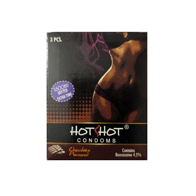 Picture of HotShot Chocolate Extra Time 1600+ Dotted Condom - 3Pcs Pack(India)