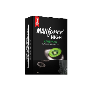 Picture of Manforce High Kiwi Paan Flavoured Ultra Thin With 0.05mm Thinness Condom - 3Pcs Pack