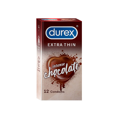 Picture of Durex Extra Thin Intense Chocolate Flavoured Condom - 12Pcs Pack(India)