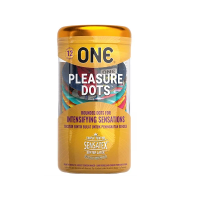 Picture of ONE Pleasure Dots Rounded Dots Condom - 12Pcs Pack(Malaysia)