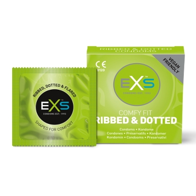 Picture of EXS Comfy Fit Ribbed & Dotted Condom - 3Pcs Pack