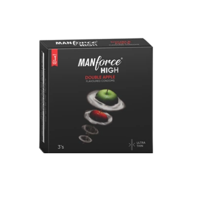 Picture of Manforce High Double Apple Flavoured Ultra Thin Condom - 3Pcs Pack