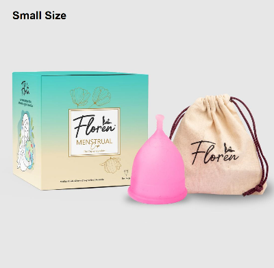 Picture of Floren Menstrual Cup Reusable For Women With Pouch Hygiene During Period (Small Size)