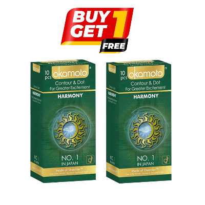 Picture of Okamoto Harmony Countor and Dotted Condom - 10Pcs Pack(Japan) - Buy 1 Get 1 Free