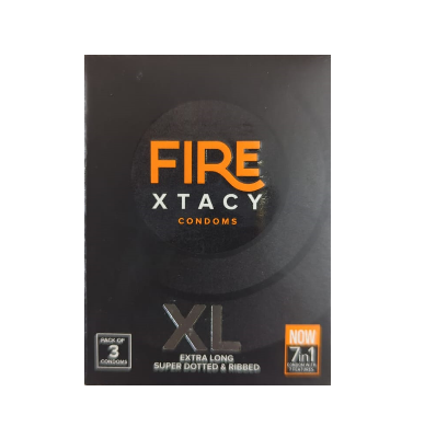 Picture of Fire Xtacy 7in1 XL Super Dotted & Ribbed Condom - 3Pcs Pack