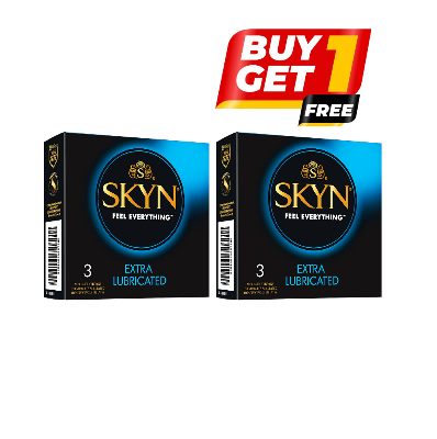 Picture of SKYN Extra Lubricated Maximum Comfort Condom - 3Pcs Pack - Buy 1 Get 1 Free Offer