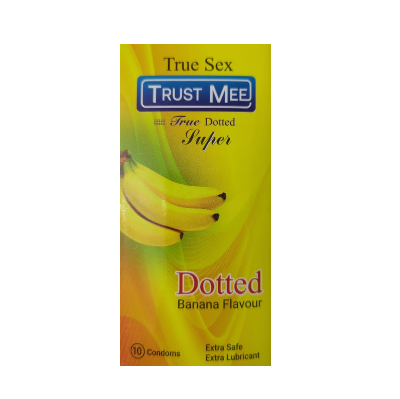 Picture of Trust Mee True Dotted Banana Flavoured Condom - 10Pcs Pack