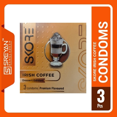Picture of Skore Irish Coffee 1500+ Dotted Dessert Adition Premium Flavoured Condom -3Pcs Pack (India)