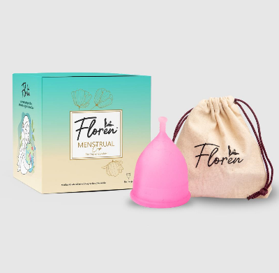 Picture of Floren Menstrual Cup Reusable For Women With Pouch Hygiene During Period (Tiny Size)