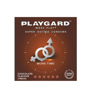 Picture of Playgard Chocolate Flavoured Super DOTTED Condom - 3Pcs Pack(India)