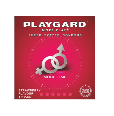 Picture of Playgard Strawberry Super Dotted Condom - 3Pcs Pack(India)
