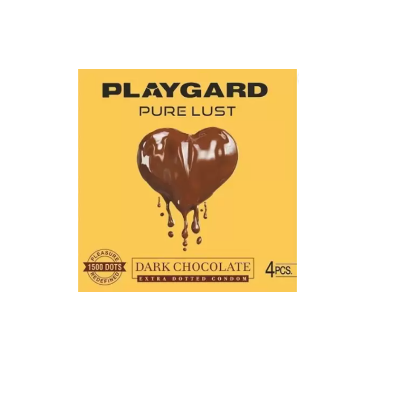 Picture of Playgard Purelust Extra Dotted Dark Chocolate flavour Condom - 4Pcs Pack