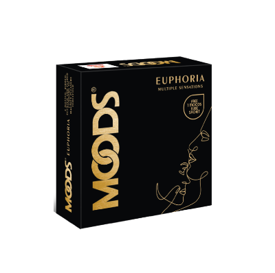 Picture of Moods Euphoria Multiple Sensation Dotted, Ribbed, Flared and Scented Condom - 3Pcs Pack (India)