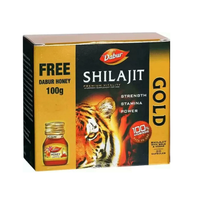 Picture of Dabur Shilajit Gold Premium Vitality Supliment - 20Capsule