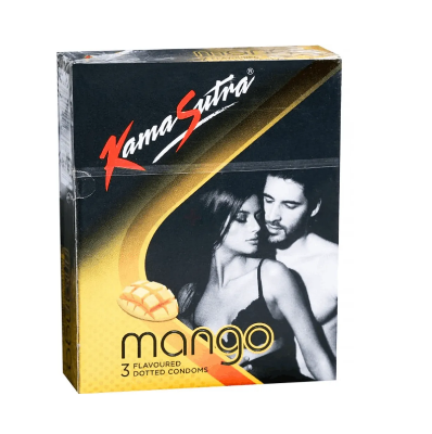 Picture of Kamasutra Mango Flavoured Dotted Condom - 3pcs Pack(India)
