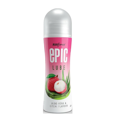 Picture of Manforce Epic Lube Aloe-Vera & Litchi Flavoured Water-Based Lube Gel - 60ml