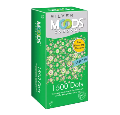 Picture of Moods Sliver 1500 Dots Condom - 12Pcs Pack(India)