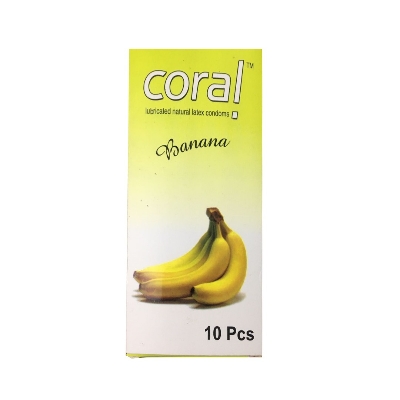 Picture of Coral Banana Flavored Condom - 10Pcs Pack
