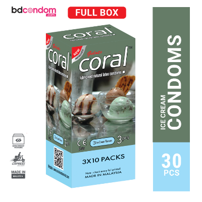 Picture of Coral 3 Ice Cream Flavored Condom 3x10 = 30Pcs Full Box