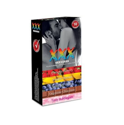 Picture of XXX Assorted Flavored Extra Dotted Condom - 10pcs Pack