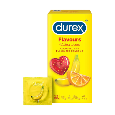 Picture of Durex Flavours Coloured and Flavoured Fruit Flavoured Condom - 12s Pack