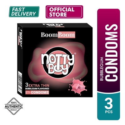 Picture of NottyBoy BoomBoom Bubblegum Extra Thin Flavoured Condom - 3Pcs Pack