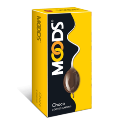 Picture of MOODS Choco Chocolate Flavored Dotted Premium Condom - 12Pcs Pack