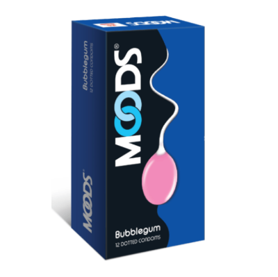 Picture of MOODS Bubblegum Flavored Dotted Premium Condom - 12Pcs Pack