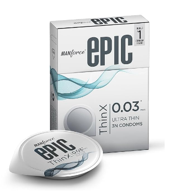 Picture of Manforce Epic ThinX 0.03 mm Thickness Ultra Thin Condom - 3Pcs Pack