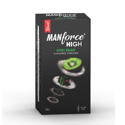 Picture of Manforce High Kiwi Paan Flavoured Ultra Thin With 0.05mm Thinness Condom - 10Pcs Pack
