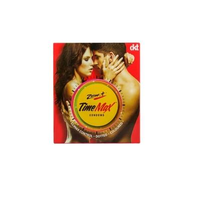 Picture of Zaroor TimeMax Climax Control Dotted Coloured Condom - 3Pcs Pack