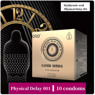Picture of Olo Physical Delay Sleeve Big Dotted Ribbed 001 Combination Delay Condom - 10Pcs Pack