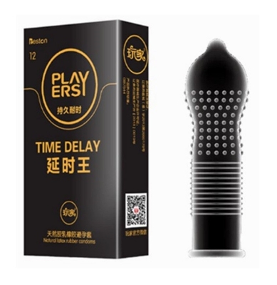 Picture of Player Extra Time Delay Ribbed & Dotted Condom - 12Pcs Pack