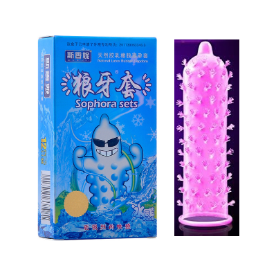 Picture of Sophora Big Dotted Condom Long Lasting Condom For Men - 12Pcs Pack(Blue)