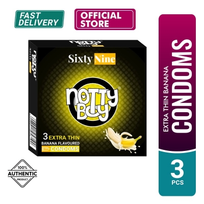 Picture of NottyBoy SixtyNine Banana Flavoured Condom - 3Pcs Pack