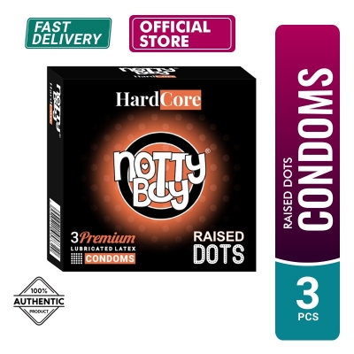 Picture of NottyBoy HardCore Raised Dots Chocolate Flavored Condoms - 3Pcs Pack