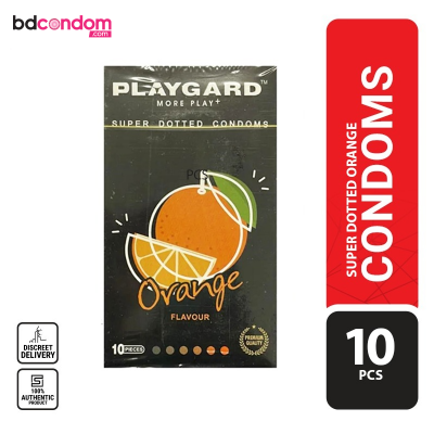 Picture of Playgard Orange Flavoured - SUPER DOTTED Condom - 10's Pack(India)