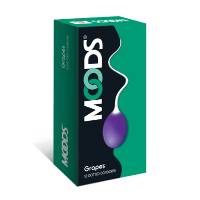 Picture of Moods Grapes Flavored and Dotted Condom - 12's Pack