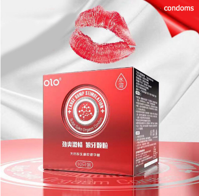Picture of Olo Large Dotted Bump Stimulation Bulge Spike Orgasm Condom - 10Pcs