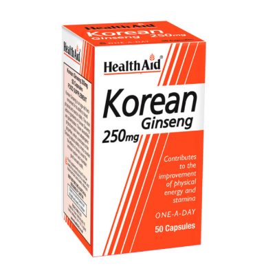 Picture of HealthAid Korean Ginseng 250mg - 50Capsules (UK)
