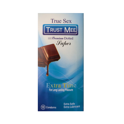 Picture of Trust Mee Chocolate Premium Dotted Extra Time Condom - 10Pcs Pack