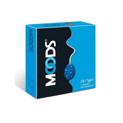 Picture of Moods Allnight For Climax Delay Condom - 3Pcs Pack(India)