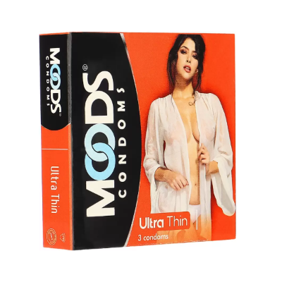Picture of Moods Ultra Thin Plain Lubricated Condom - 3Pcs Pack(India)