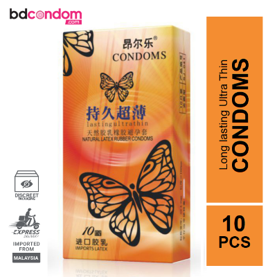 Picture of Butterfly Long Lasting Ultra Thin Condoms - 10Pcs Pack